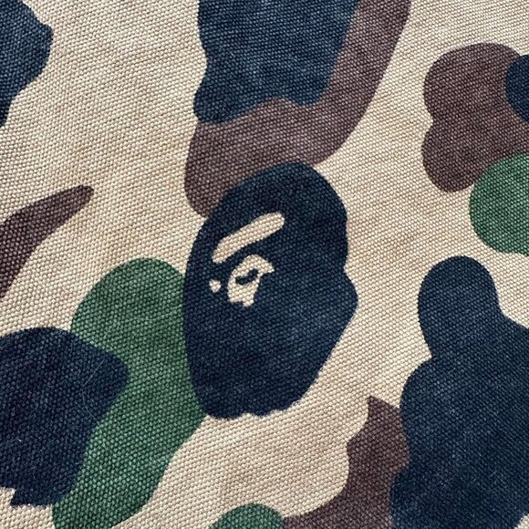 B.A.P.E. Bathing Ape Busy Works Made in Japan Bubble Military Camo Women Shirt L - Picture 8 of 8